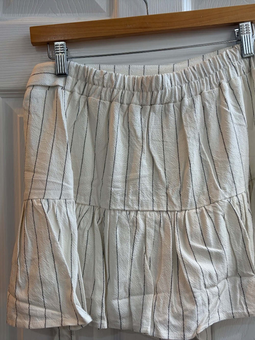 New Promesa Skort Women's Small Skirt Go For It Striped Drop Waist Ruffle Belt - Picture 3 of 5